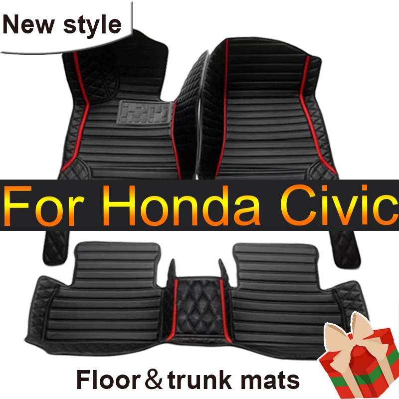 

Автомобильные коврики для Honda Civic 6, Ferio EJ EK EM Sedan 1999, 2000, роскошные автомобильные коврики, левый или правый руль, автомобильные аксессуары