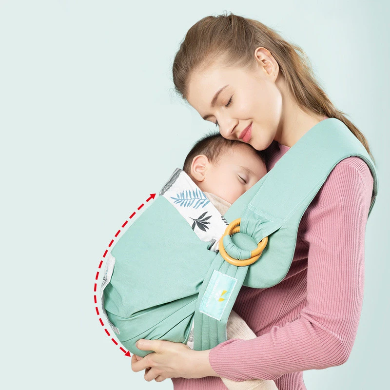 BabyWrapSlingCarrierNewbornDualUseInfantNursingCoverMesh