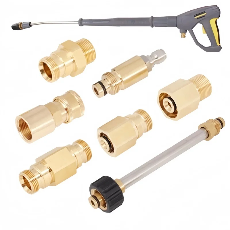 Karcher Easy Lock Quick Connect Adapter Kit, HDS TR22 AG & IG Brass Fittings, For Hose & High Pressure Spray Gun