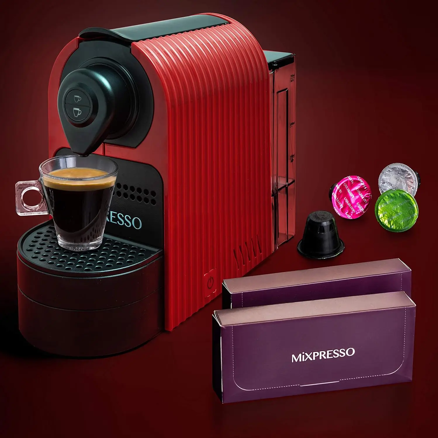 Mixpresso Espresso Machine for Nespresso Compatible Capsule, Single Serve  Coffee Maker Programmable for Espresso Pods, Premium Italian 19 Bar High