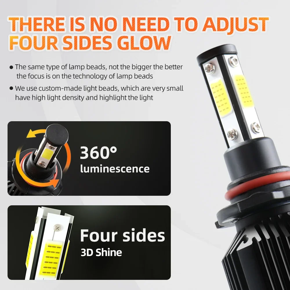 LED Lights LED Bulbs LED Headlights LED Car Lights LED Car Headlights Car Headlamps HID Headlight Bulbs OVEHEL 2pcs 360 Degree LED 140000LM H7 H11 LED Bulb H1 H4 H8 H9 9005 HB3 9006 HB4 Auto Car Headlight 6000K Fog Light 12V 6000K