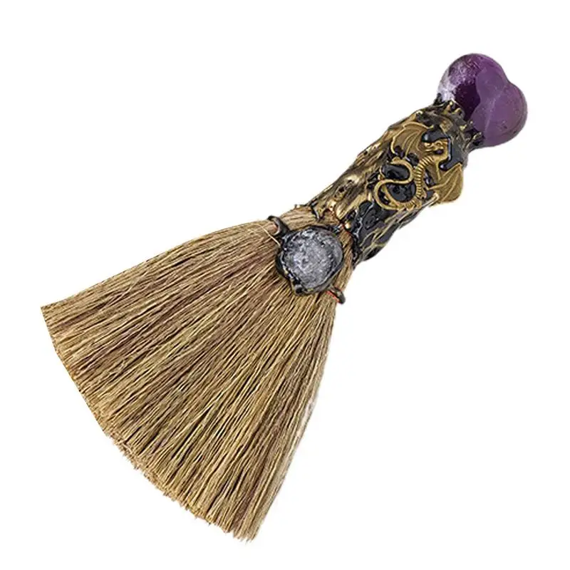 

Witch Altar Broom Witch Broom Broomstick Halloween Decor Witch Broomstick Photo Props Crystal Wiccan Ritual Broom Party Home