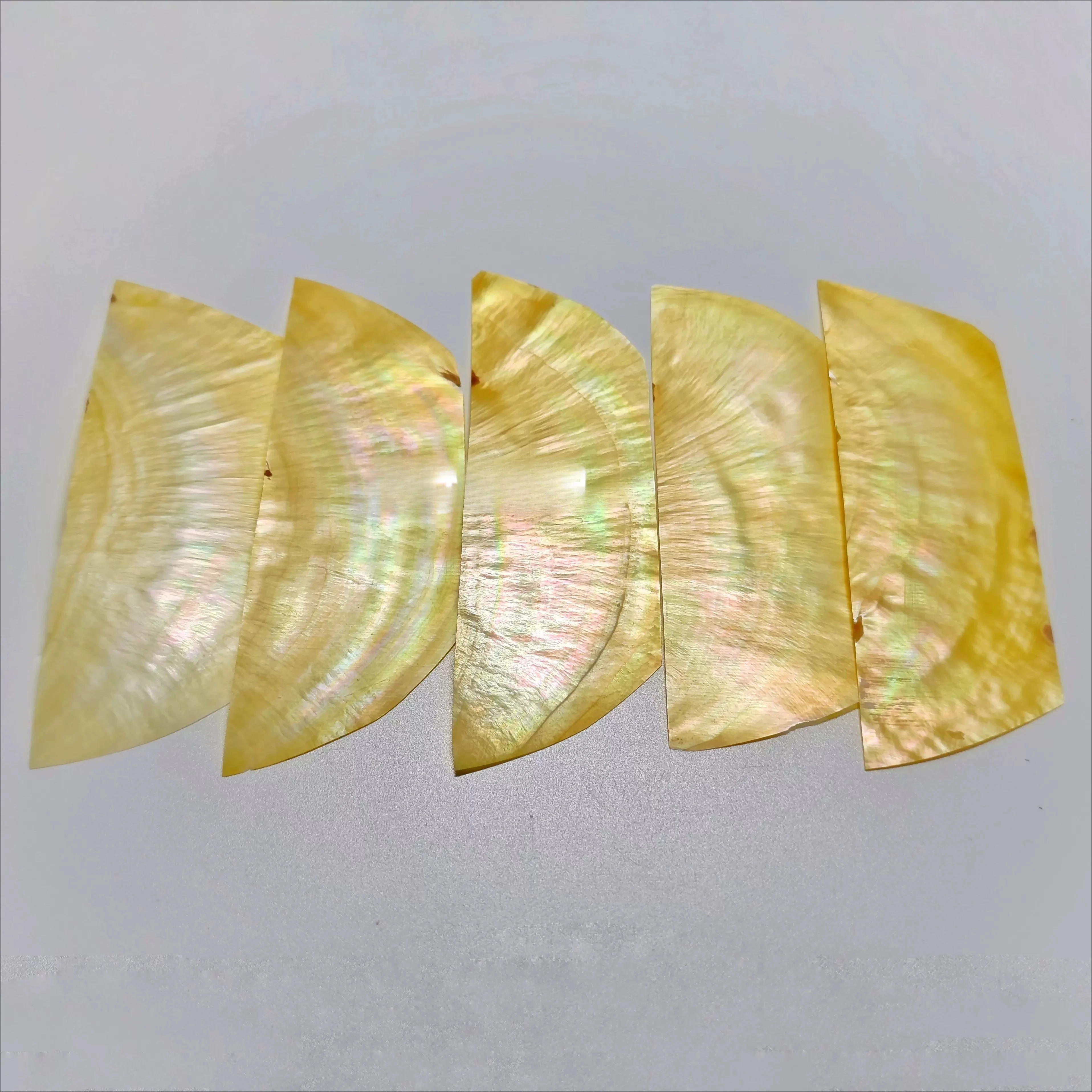 8x4x0.2mm 천연 황색 자개 조개껍질 슬라이스, 악기 조명기구 액세서리 목재 인레이 조각 재료