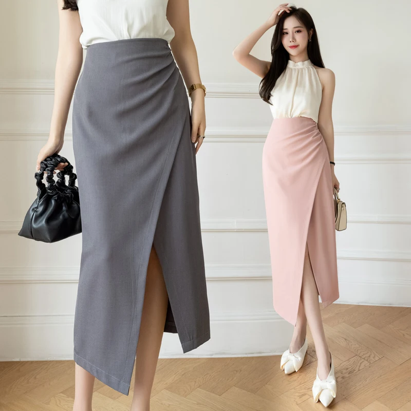 【MUCENT】BADEN SIDE SLIT LONG SKIRT_2colors ☆韓国人気☆ Sdcbd15484a58475295208bde709a6