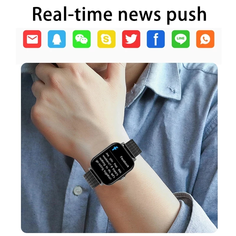 Smart Watch Bluetooth Answer Call 1.69" Full Touch Dial Call Fitness Tracker IP67 Waterproof Men Women