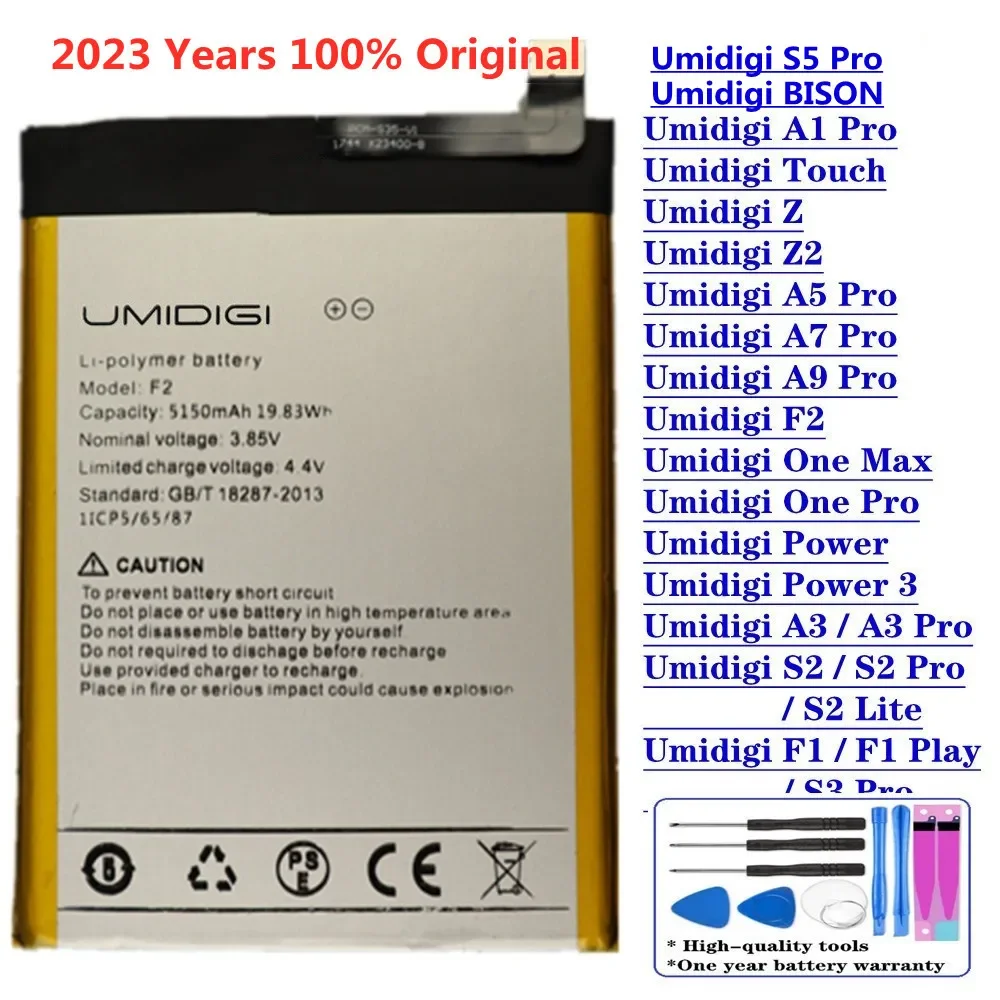 

New Original Battery For UMI Umidigi A9 / A7 A5 A3 A1 Pro Z2 Z BISON Touch One Max One Pro Power 3 S2 S3 S5 Pro Lite F1 Play F2