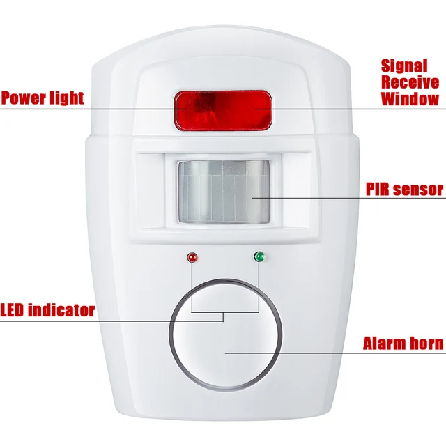 Home Smart Wireless Home Security PIR Alert Infrared Sensor Alarm system Anti-theft Motion Detector Alarm 105DB Siren 2