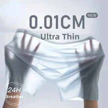 1pc 망 복서 반바지 얼음 실크 남자 팬티 원활한 섹시한 속옷 남자 팬티 팬티 남성 항균 통기성 팬티