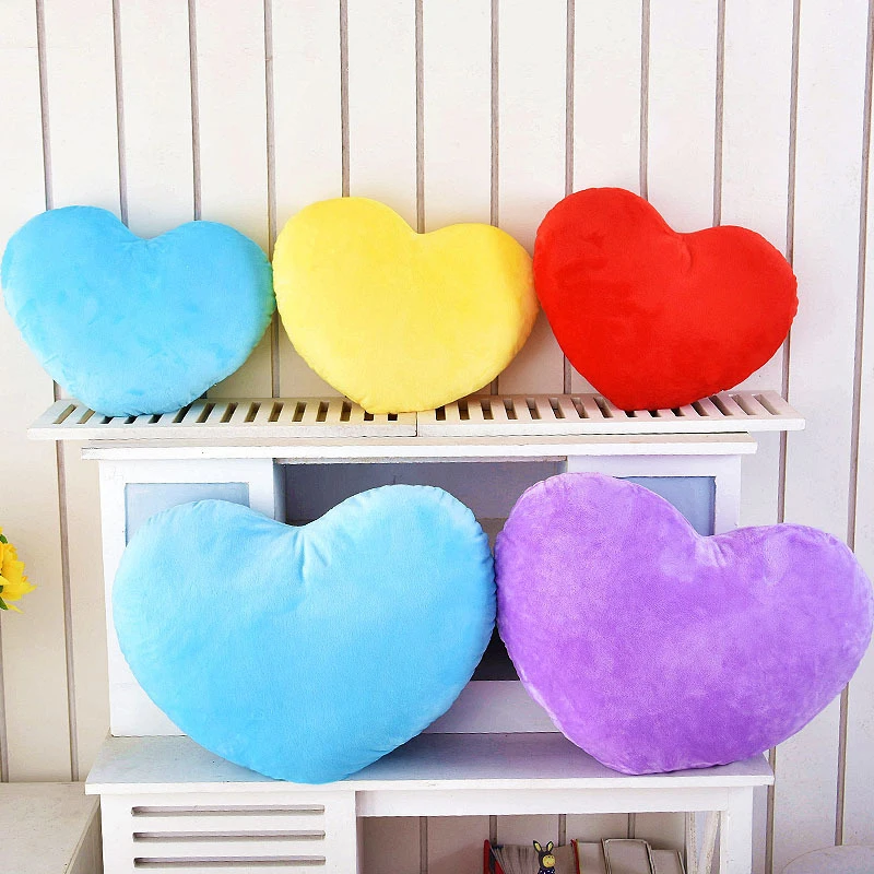 15/20/30cm Cute Heart Shaped Plush Pillow Soft Sleeping Pillow Living Room Decor Valentine Day Gifts Comfortable Sofa Cushion 6