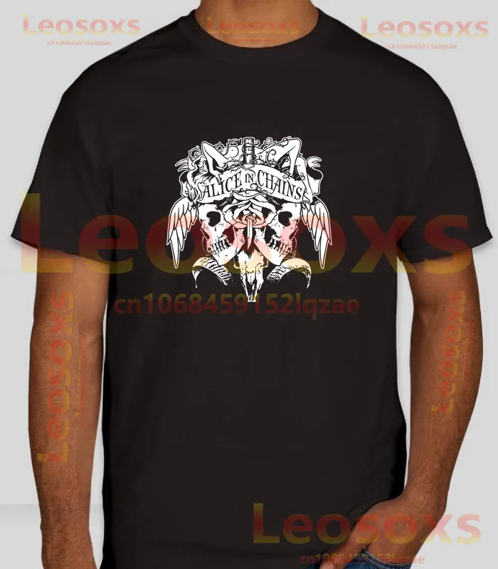 

Мужская Летняя хлопковая футболка [TEW] с принтом черепа из Алисы в цепях Leoseoxs, удобная и дышащая женская футболка с коротким рукавом