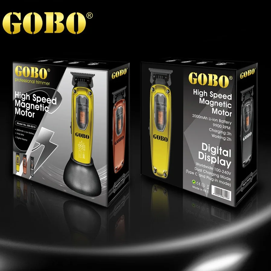 GOBO Hairdresser Upgrade maglev motor Engraving push professional barber shop using electric clippers 5