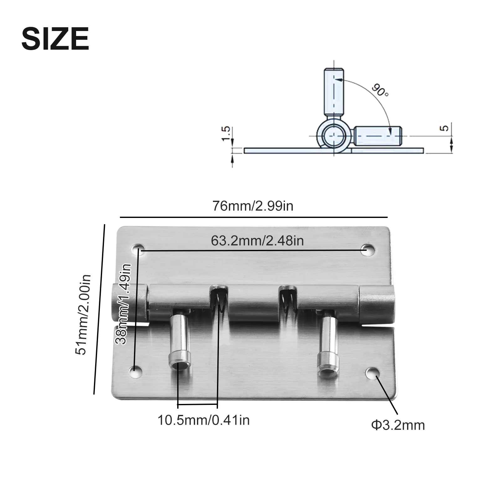 Stainless Steel Hinge Adjustable Spring Latch Door Limit Hinges For Furniture Bookcase Window Cabinet Door Fitting Hinges