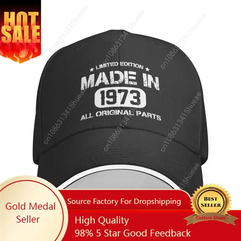 

Cool Made In 1973 Vintage Baseball Cap Men Women Custom Adjustable Adult 49th Birthday Dad Hat Hip Hop