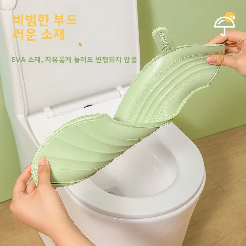 여름용 실리콘 변기 시트 커버 접착식 방수 대형 가정용 세척 가능 폼 사계절용 욕실 매트
