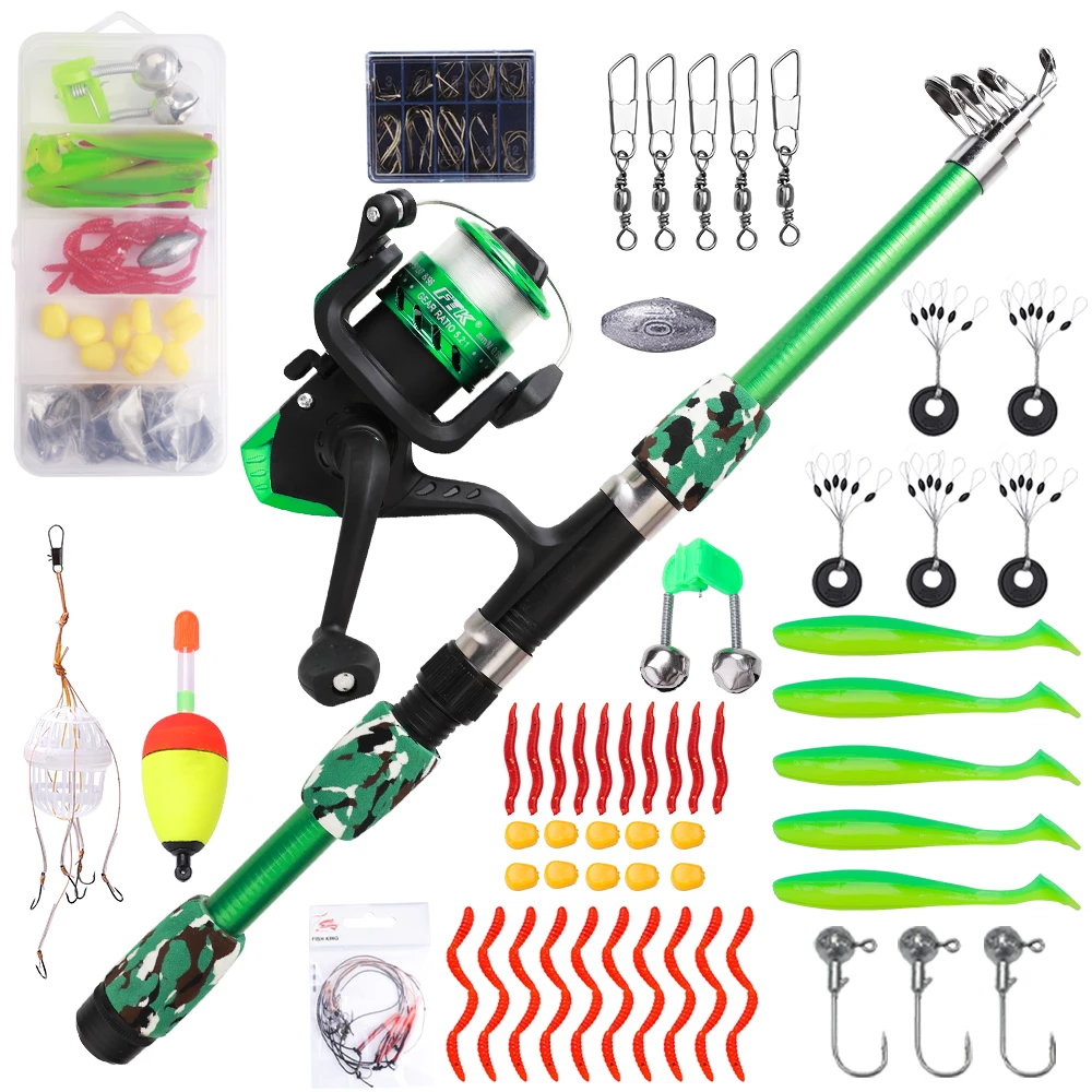 Spinning Rod Pros And Cons Of Telescopic Fishing Rod FTK Fishing Rod Set  Full Kits With