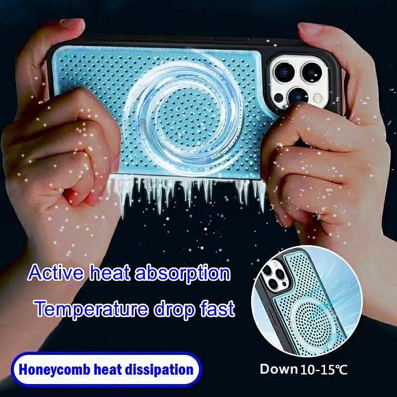 Magsafe Graphene Heat Dissipation Case For iPhone 13 Pro Max Case Shockproof Breathable Cooling Hard PC Cover For iPhone 13 Pro
