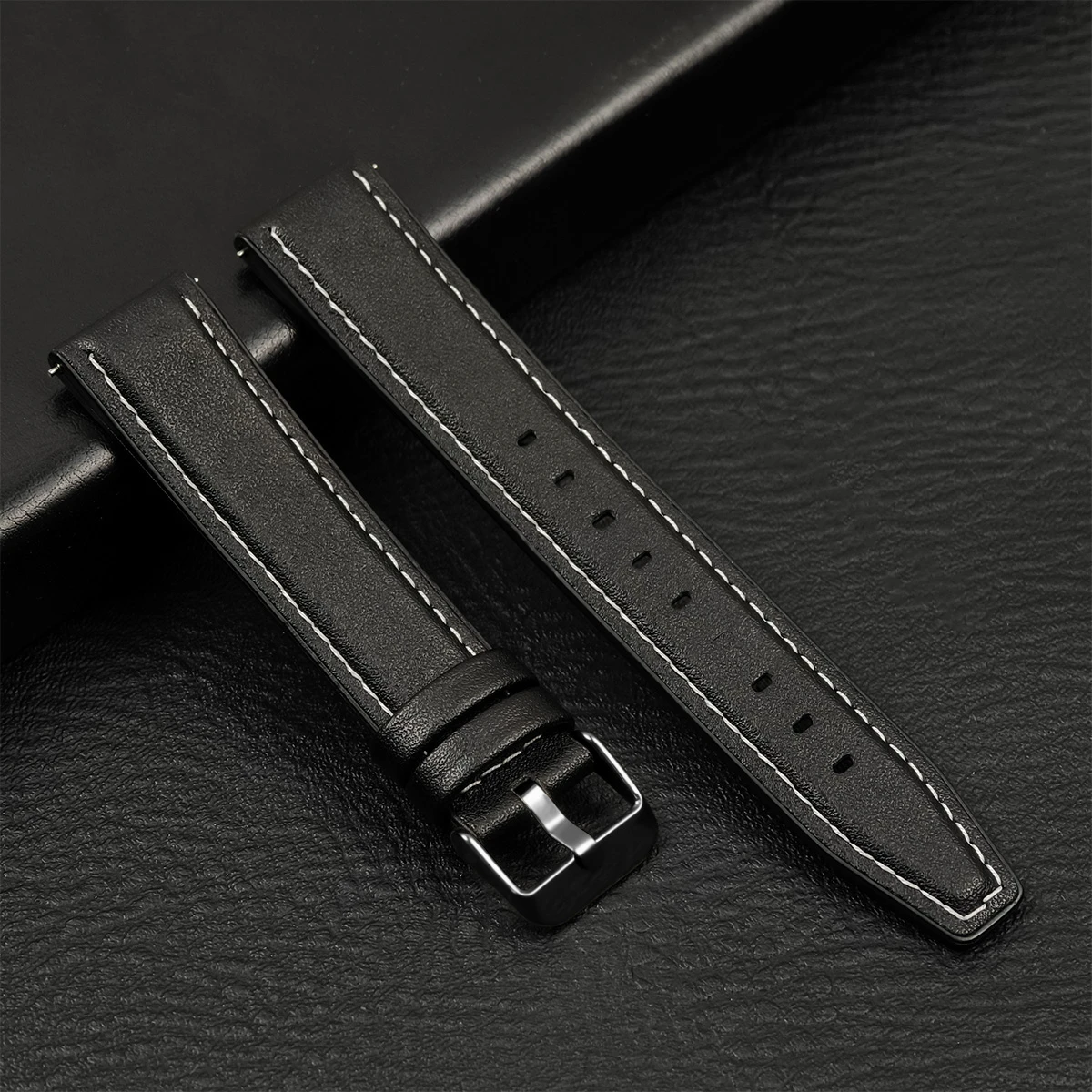 Luxury Leather Watch Strap - Premium Soft Band Replacement, 20mm/22mm