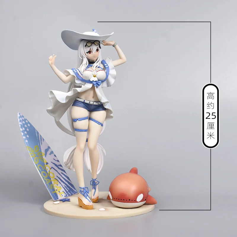 Tomorrow's Ark Scudi figure, seaside summer two-dimensional swimsuit beautiful girl animation model game ornament