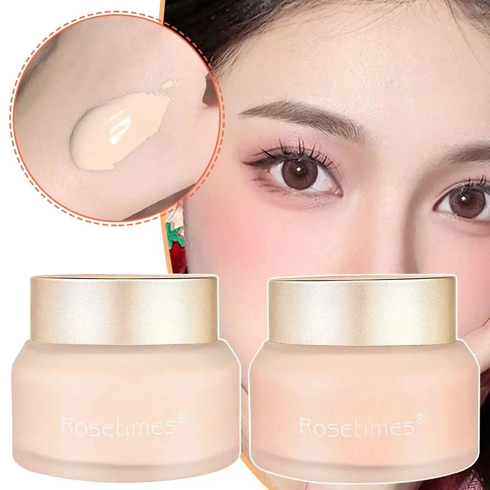 

1pcs Soft Light Foundation Cream Waterproof and Sweat-proof Beginners Oil Control Face Makeup New Moisturizing Concealer F8O1