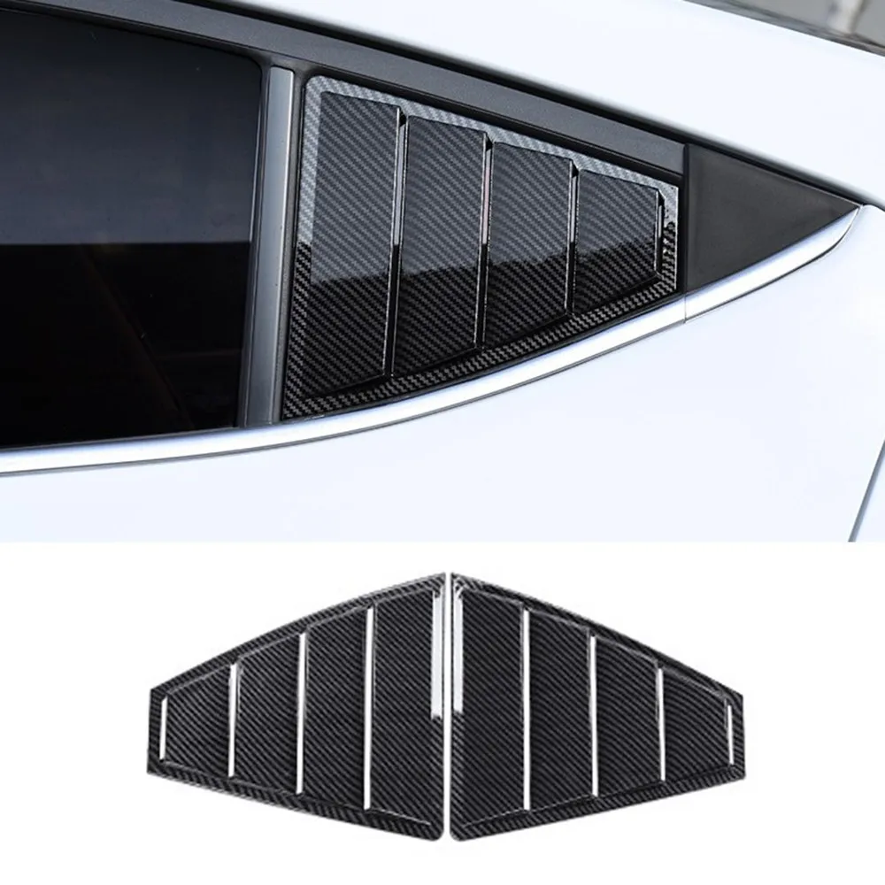 

2 PCS Rear Quarter Side Window Louvers Vent Cover Panel Trim Fit For Hyundai Elantra 2017 2018 2019