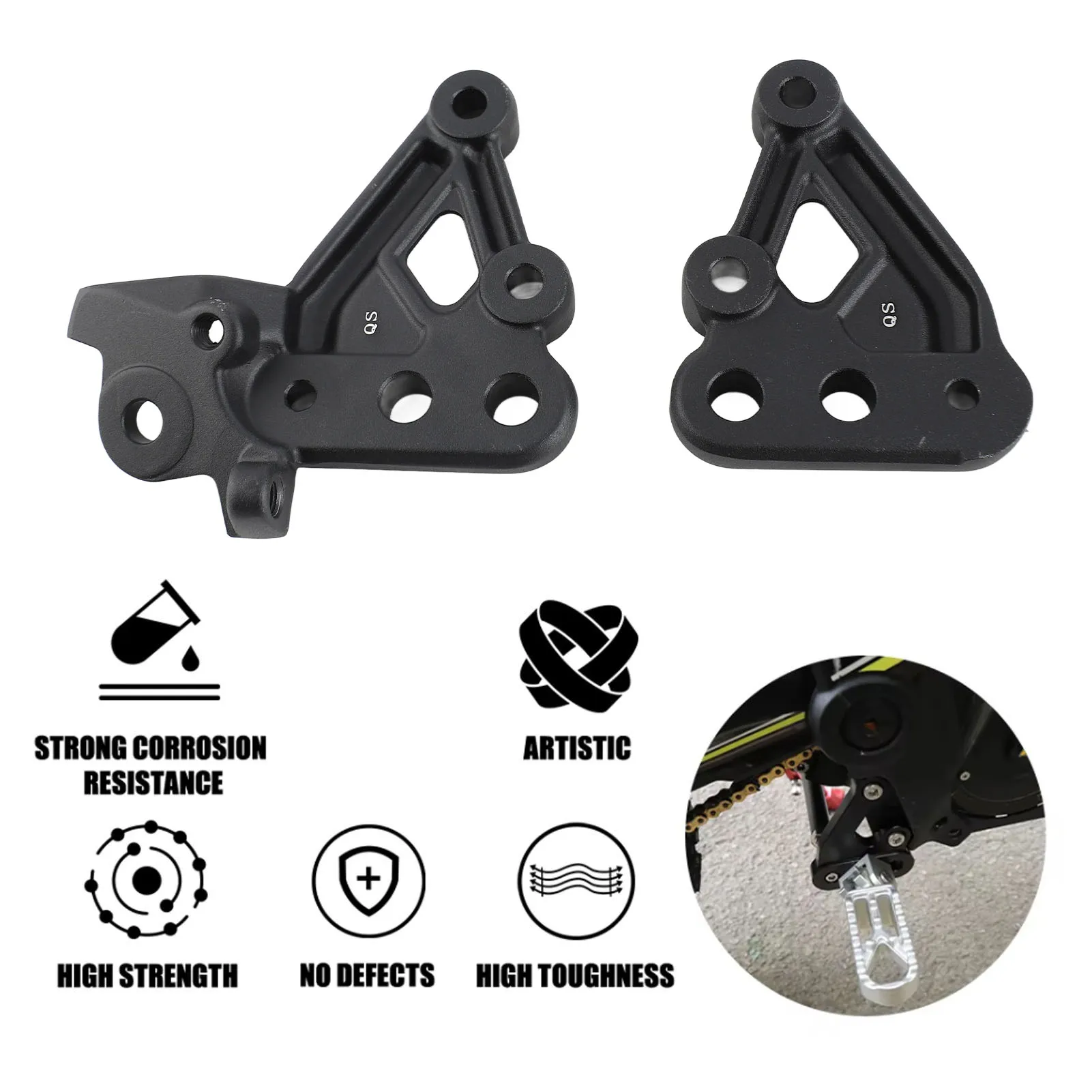 Footpeg Brackets Direct Replacement Aluminium Alloy Pair Of Motorcycle Footpeg Bracket for Sting X3 MX3 MX4 Electric Dirt Bike
