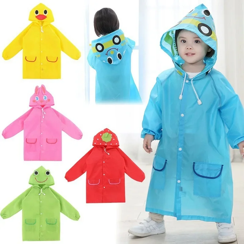 

New Cartoon Animal Style Waterproof Kids Raincoat For Children Rain Coat Rainwear Rainsuit Student Poncho Drop Shipping