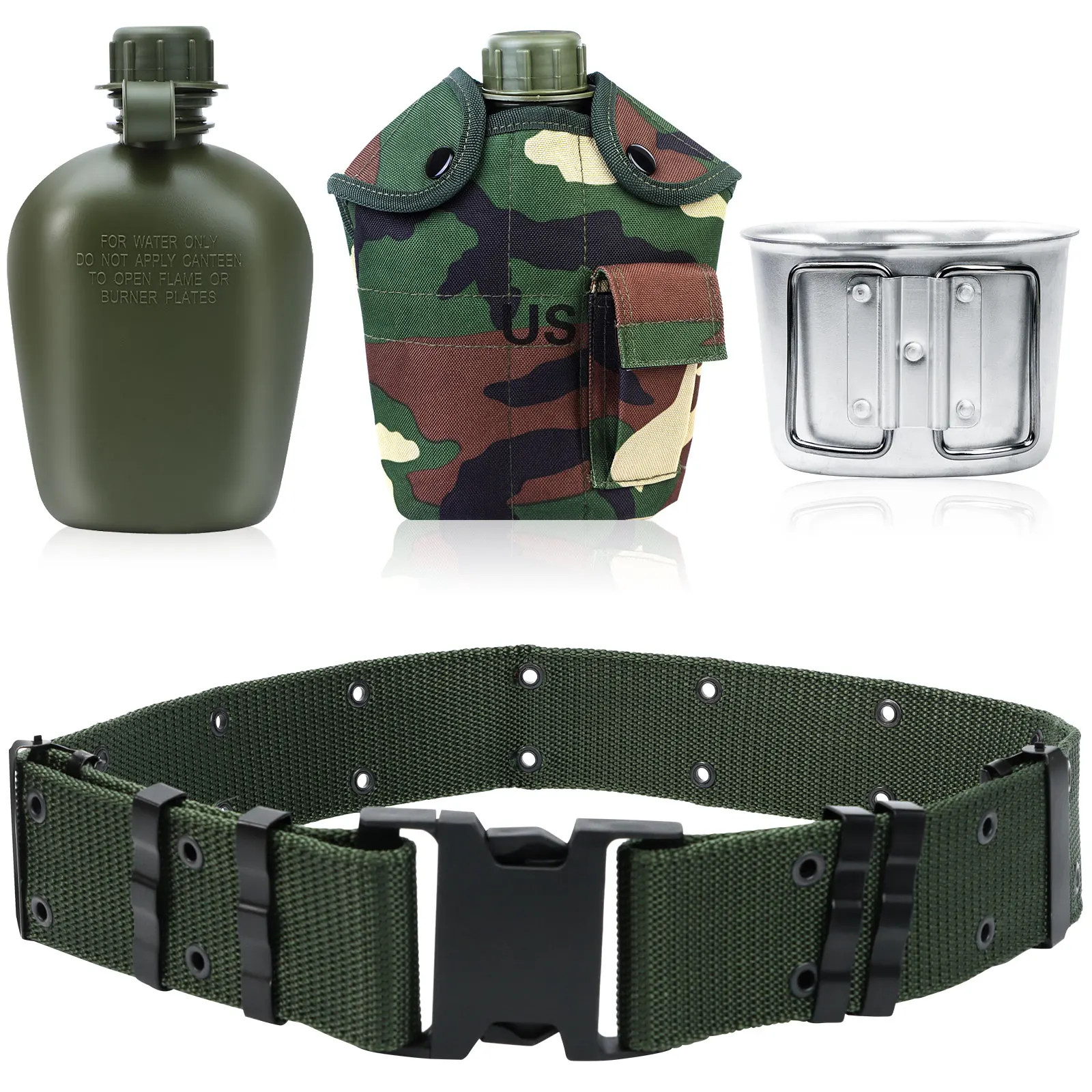 1 Quart Canteen Kit Tactical Outdoor Camping Hiking Tactical Camouflage