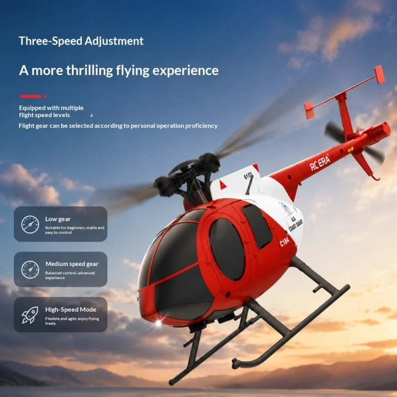 RC ERA C184 Four-Way Single Propeller Helicopter No Flaps Fixed-Altitude Version with Optical Flow Positioning Realistic RC Heli - 3