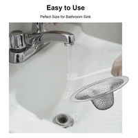 2.125Inch Top / 1Inch Basket - Mesh Sink Drain Strainer Hair Catcher For Bathroom Sink, Utility, Slop, Laundry 2
