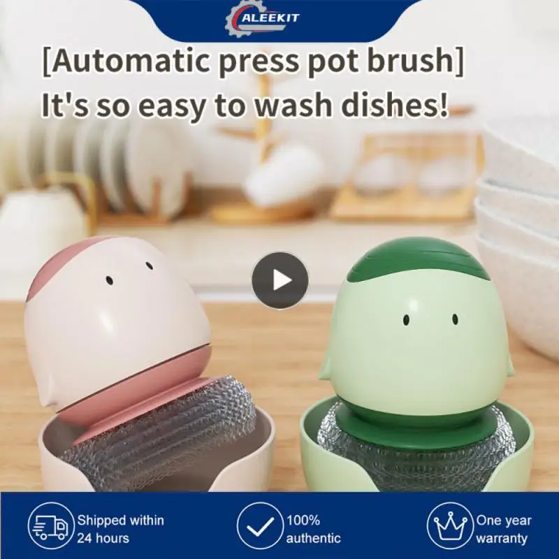 

Щетка для кастрюль «Осьминог», мультяшная, Легкая очистка, портативный настенный кухонный инструмент для горшка «Осьминог», щетка для куриных кастрюль, шариков из стальной проволоки, Шариковая щетка