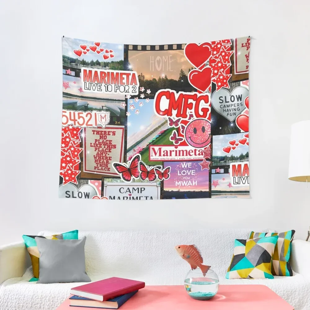 

Camp Marimeta Collage Tapestry Luxury Living Room Decoration Wall Hanging Room Decor For Girls Tapestry
