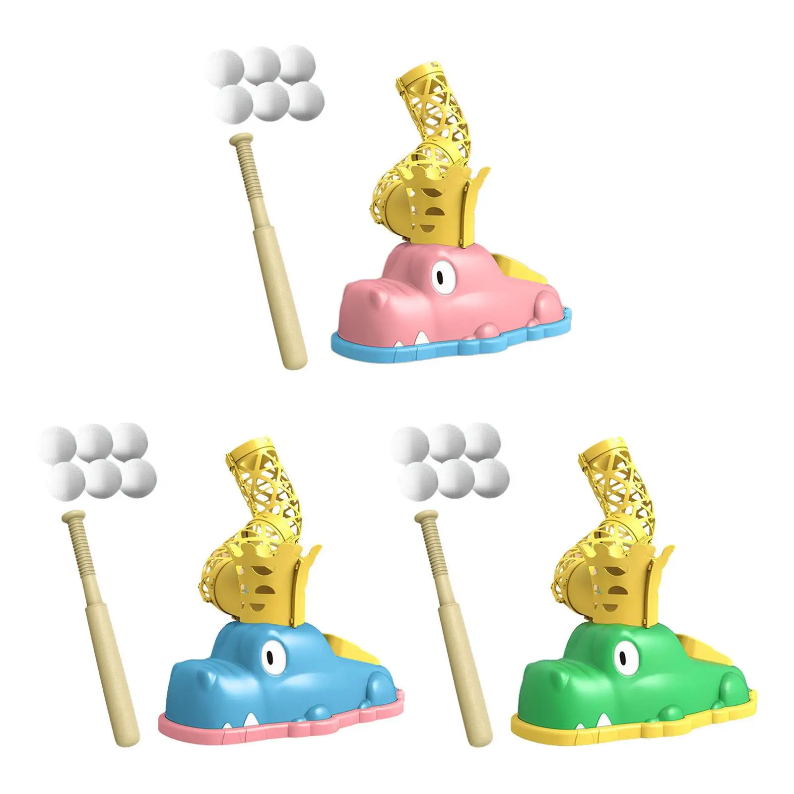 

Детская бейсбольная машина, игрушка для малышей с гибкими летучими мышами и 6 опорными мячиками