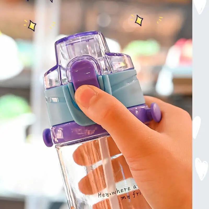 Kids Water Sippy Cup Creative Cartoon Baby Feeding Cup with Straws Leakproof Water Bottle Outdoor Portable Children's Cups