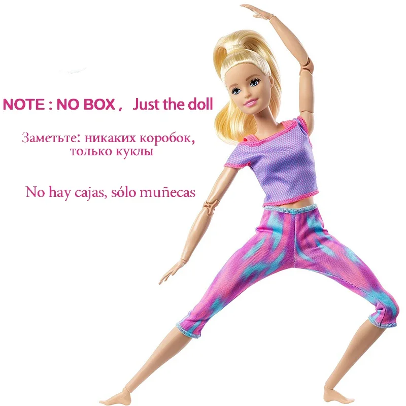 Original Barbie Yoga Doll with 22 Flexible Joints Body Sports Dolls