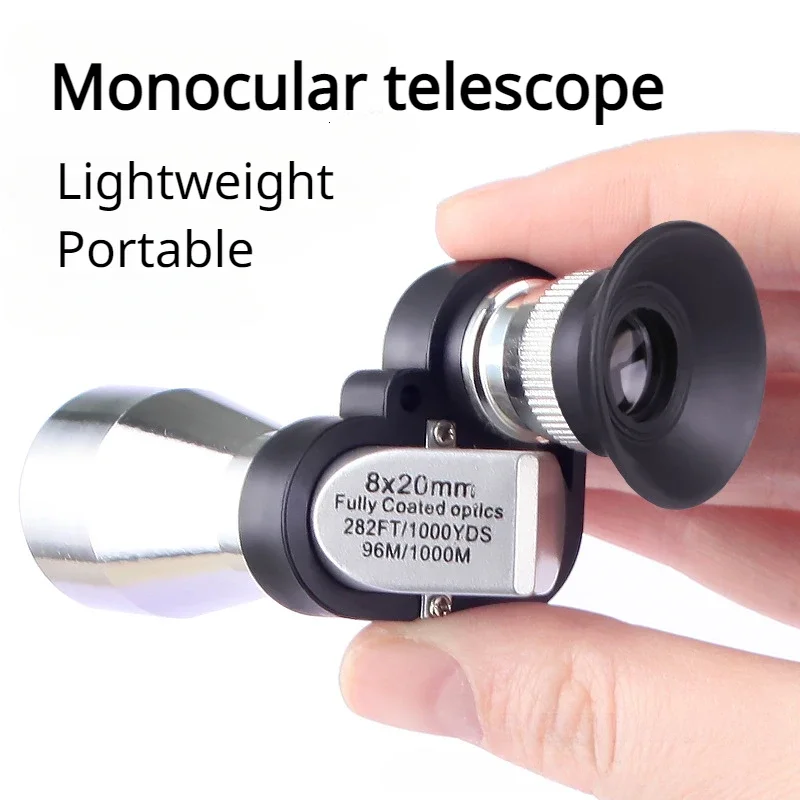 1pc Mini pocket telescope, outdoor portable telescope, single angle telescope for hunting, camping, and mountaineering