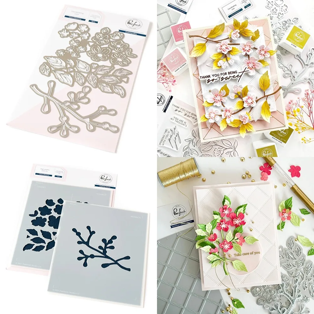 

CHERRY BLOSSOMS Metal Cutting dies For Scrapbooking Stencil Embossing Mold DIY Paper Cards Craft