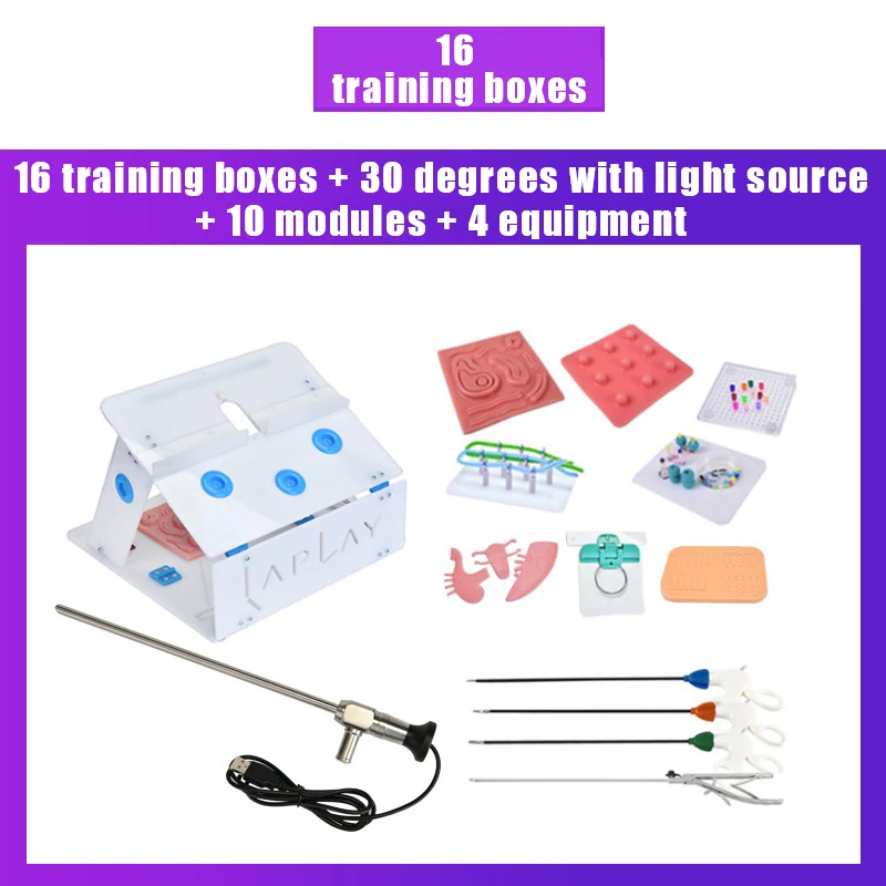 

1set Laparoscopic Surgery Training Box Set with Light Student Doctors Nurse Simulated Surgical Equipment Teaching Practice Tools