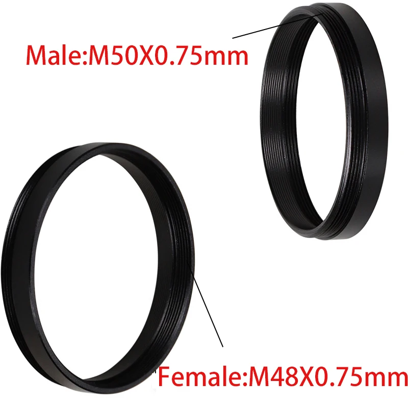 M48-M50 Adapter Ring M48*0.75 Female Thread to M50*0.75mm Male Thread for Telescope Accessories M48X0.75mm M50X0.75mm
