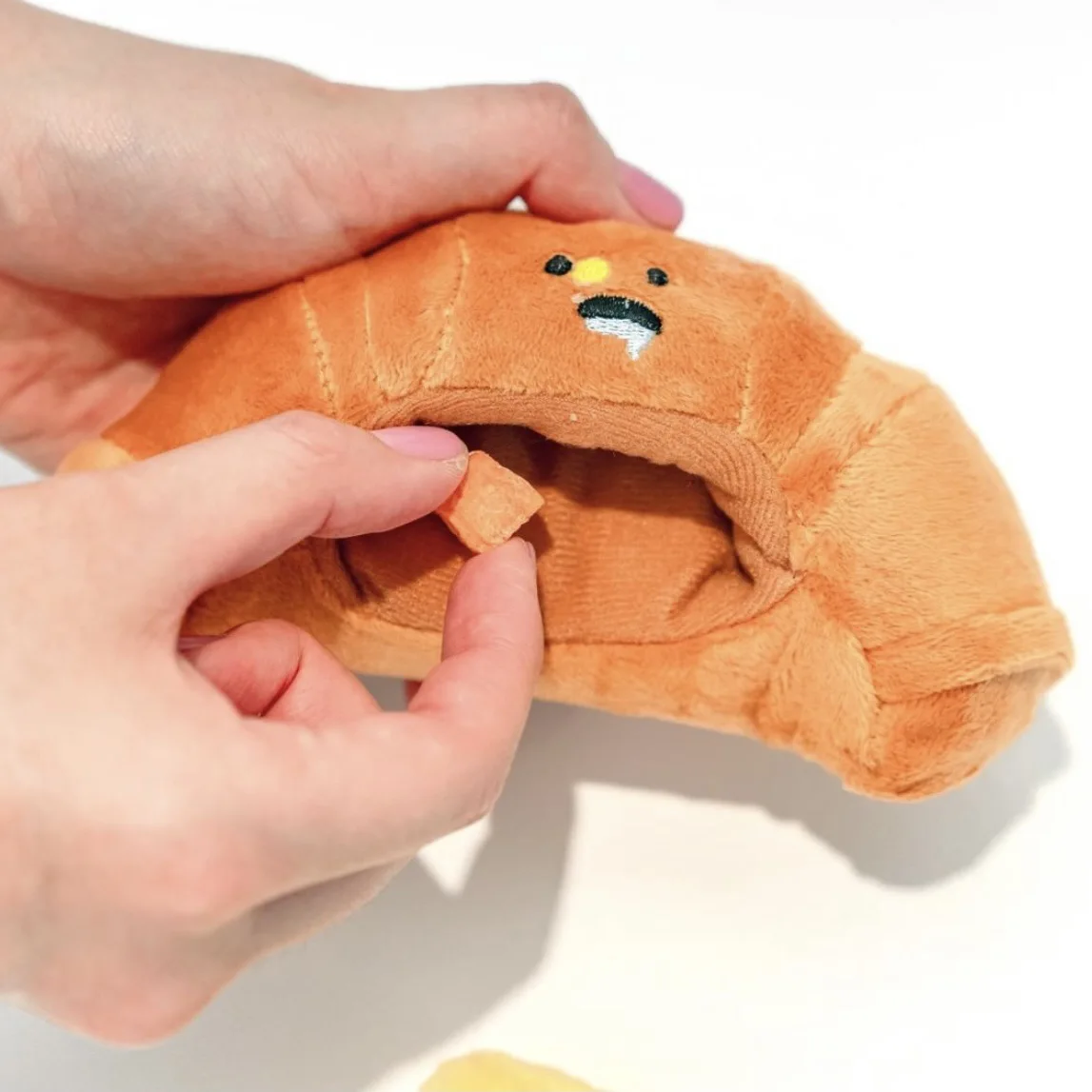 Dog Toy Plush Squeaky Toy Toast Croissant Interactive Pet Cute Toy