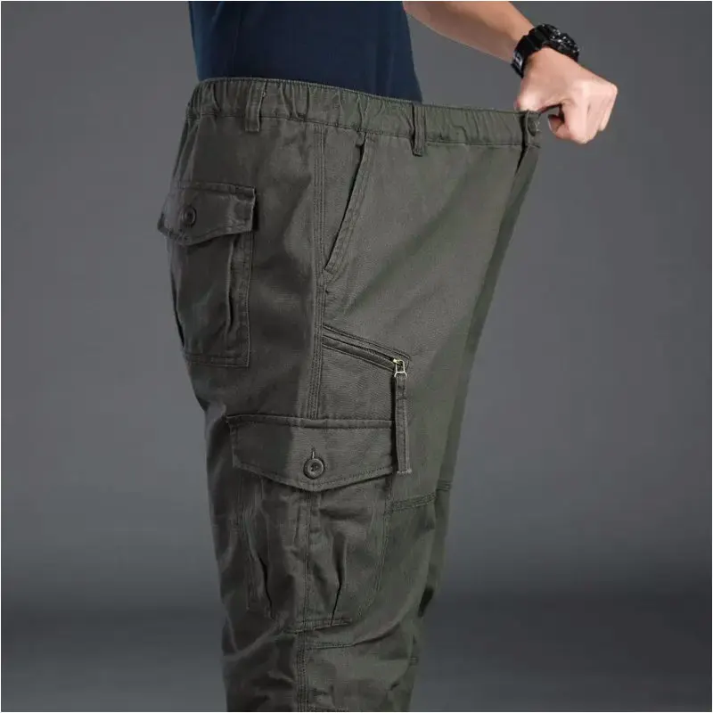 

Брюки мужские прямые свободного покроя, повседневные штаны с несколькими карманами, спортивные тактические хлопковые удобные брюки-карго для уличных тренировок