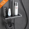 VGX Digital Shower System Intelligent Bathroom Temperature Display Shower Faucet Set Rainlfall Bathroom Mixer Bidet Shower Set 3