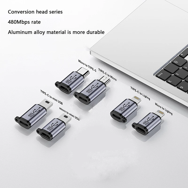 HUAHUAConnect 새로운 USB-C 암-마이크로 USB 수 어댑터 1개, 휴대폰, 태블릿 및 카메라용 범용 충전 및 데이터 변환기