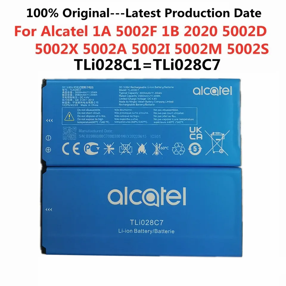 Batteria Vhbw Compatibile Alcatel 1B 2020 - 2850mAh 3,85V Li-Ion Sostituisce TLi028C1