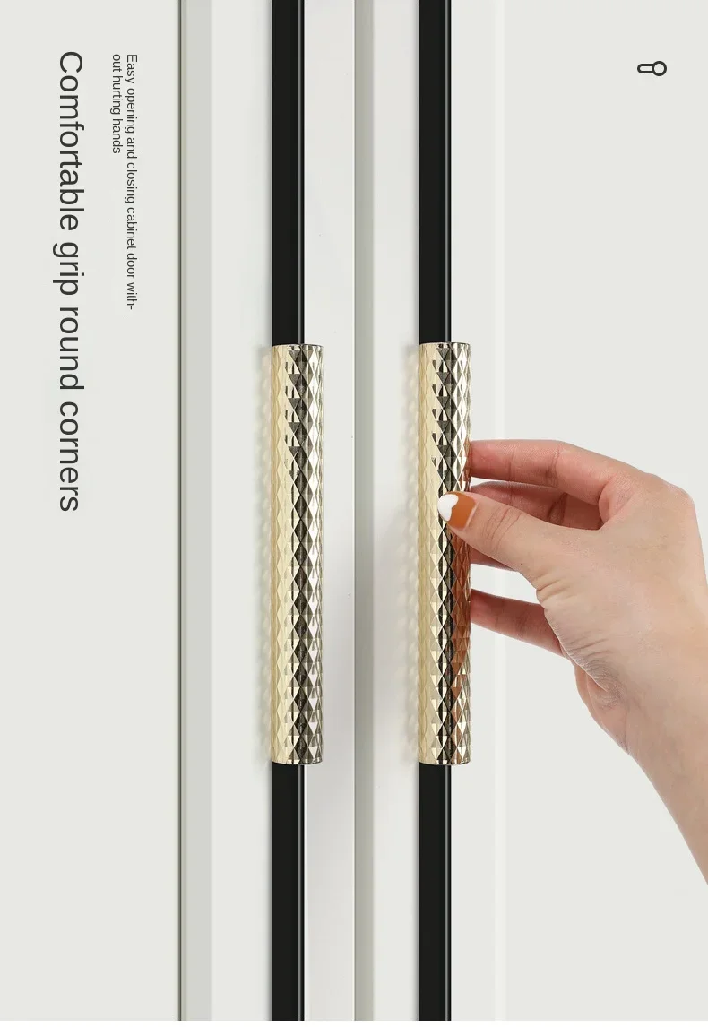 Description Picture 4 of itemCylinder Vintage Zinc Alloy Hallway Furniture Black Gold Cabinet Door Lock Cabinet Handle