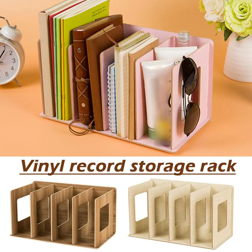다목적 목제 CD 책 보관 스탠드, 정리함 거치대 책상 책꽂이, 책 CD 탄창 파일, 학교 사무용품 Q2V9