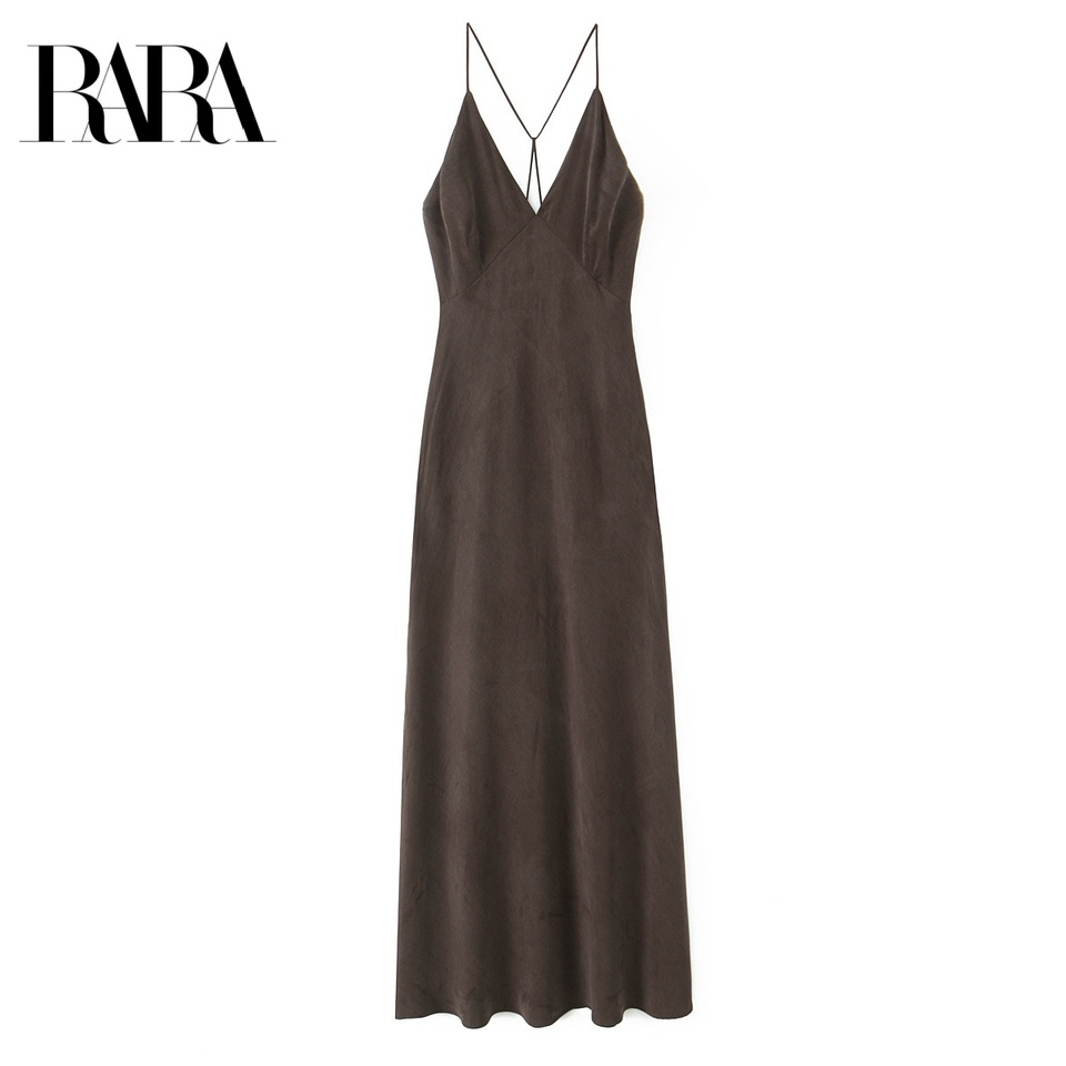 2025RARA Summer New Fashion Slim Simple Versatile High-end Sleeveless Underwear Style Suspender Backless Dress