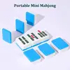 Mini Mahjong Set With Handbag Chinese Traditional Mahjong Board Game Toys Exquisitely Carved Family Leisure Time Strategy Game 2