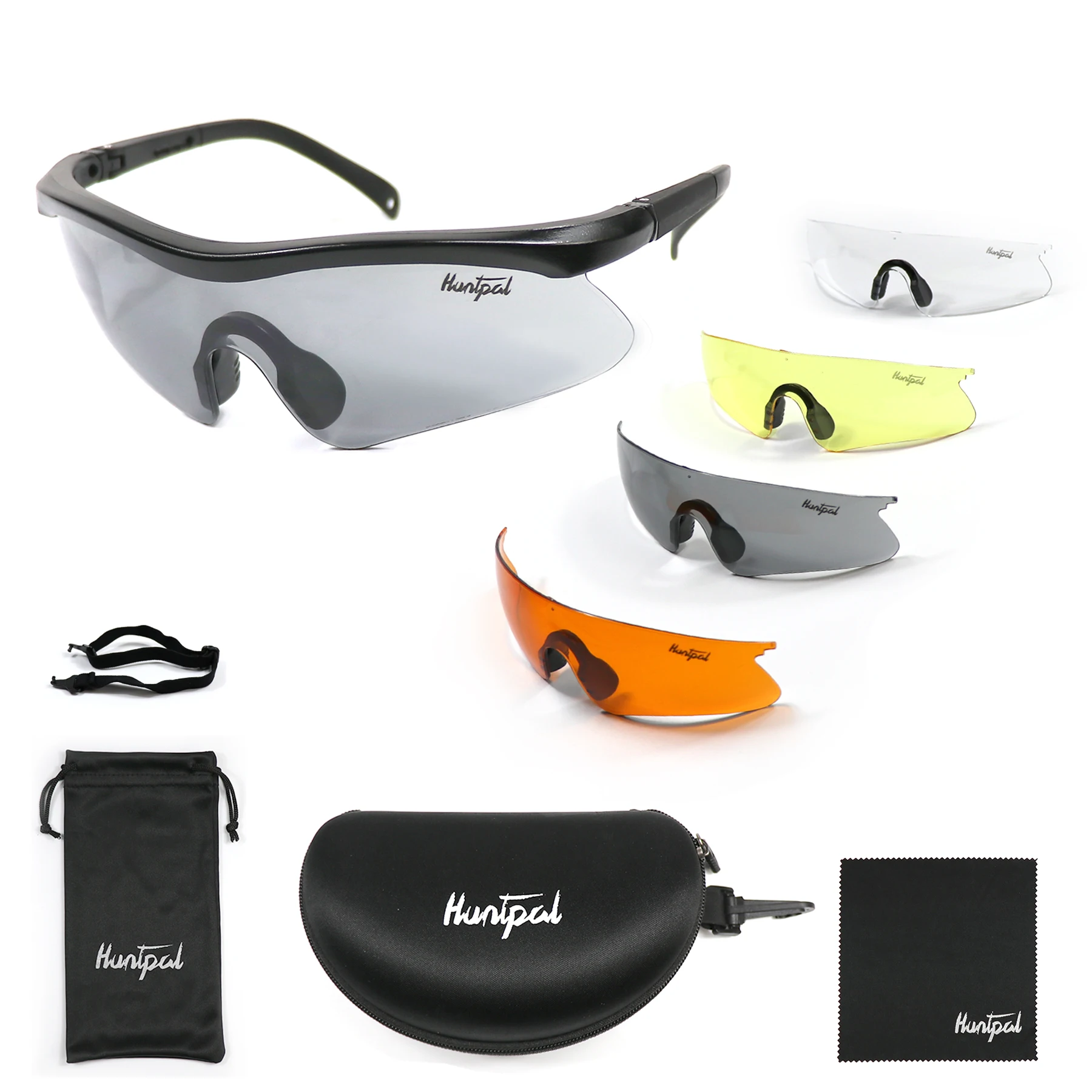 Dulairsoft-Lunettes de soleil de randonnée pour jeu de chasse en plein air, ensemble de lunettes, lunettes de tir militaires, 4 lentilles, VPN