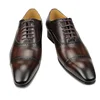 Elegant Formal Men Shoes Top Layer Cow Leather Oxfords Business Office Lace Up Luxury Design Handmade Dress Fashion Males' Shoe 2