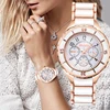 Rose Gold White Watch Women Watch Classic Steel Ceramic Ladies Wristwatch Clock Reloj Mujer Montre Female Relogio Feminino Saati 1